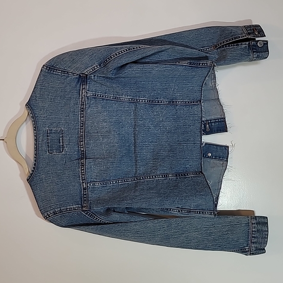 Banana Republic Raw Hem Denim Stylist Jacket Sz S - Picture 6 of 9